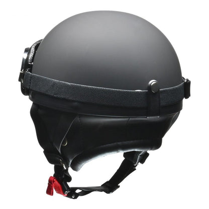 CROSS(クロス) CR-750 ハーフ ヘルメット マットブラック フリーサイズ(57～60cm未満)