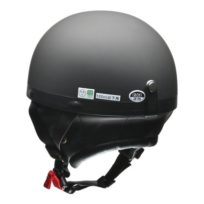 CROSS(クロス) CR-750 ハーフ ヘルメット マットブラック フリーサイズ(57～60cm未満)