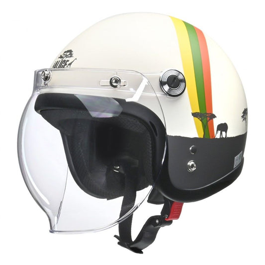 Street Alice QP-2 Jet Helmet Africa Women's Free Size (under 55-57cm)