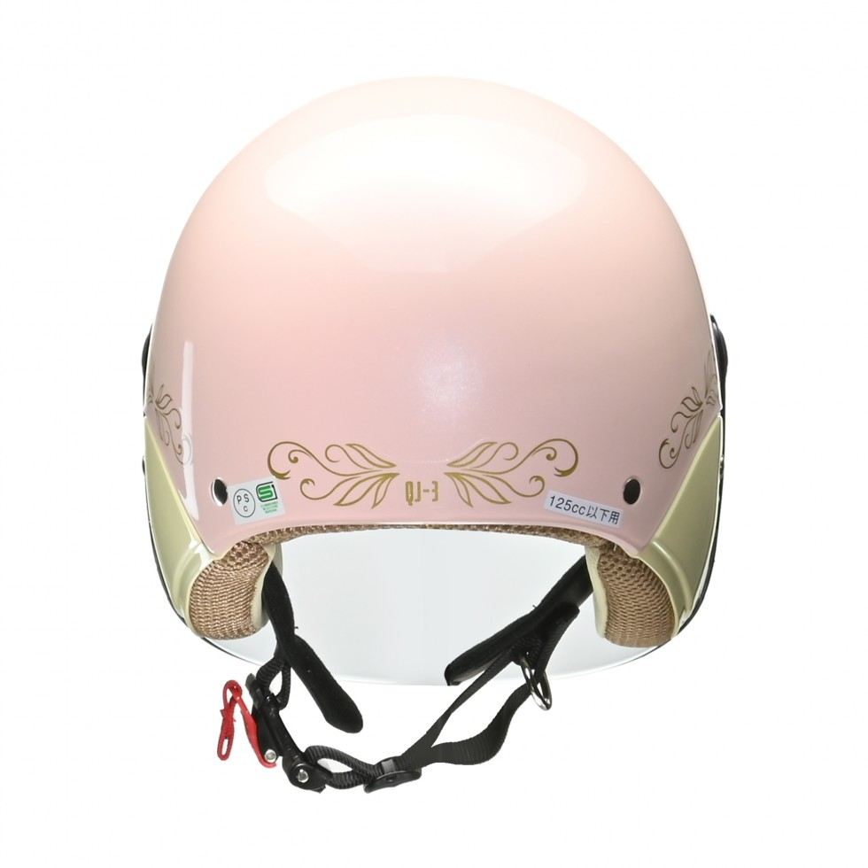 Street Alice QJ-3 Semi-Jet Helmet Pearl Pink Free Size (less than 57-60cm)