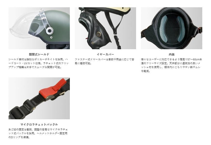 CROSS CR-760 Half Helmet Matte Green One Size (57-60cm)