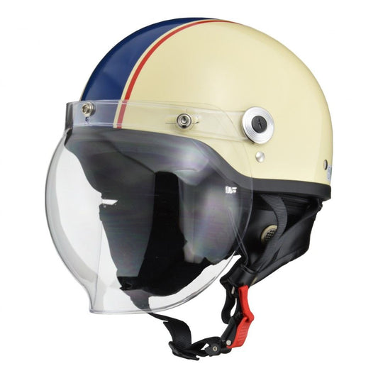 CROSS CR-760 Half Helmet Ivory/Navy Free Size (Under 57-60cm)