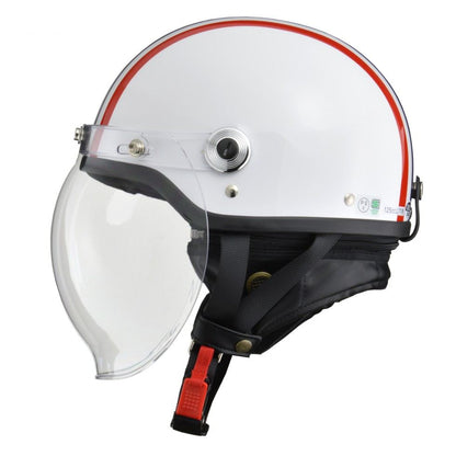 CROSS(クロス) CR-760 ハーフ ヘルメット ホワイト/レッド/ブルー フリーサイズ(57～60cm未満)