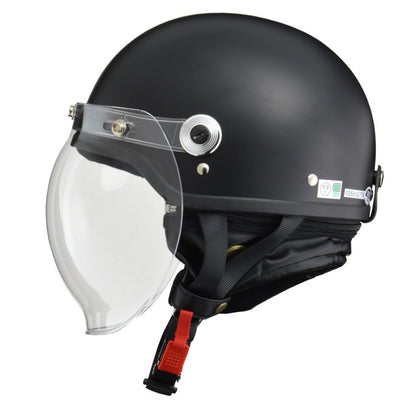 CROSS(クロス) CR-760 ハーフ ヘルメット ハーフマットブラック フリーサイズ(57～60cm未満)