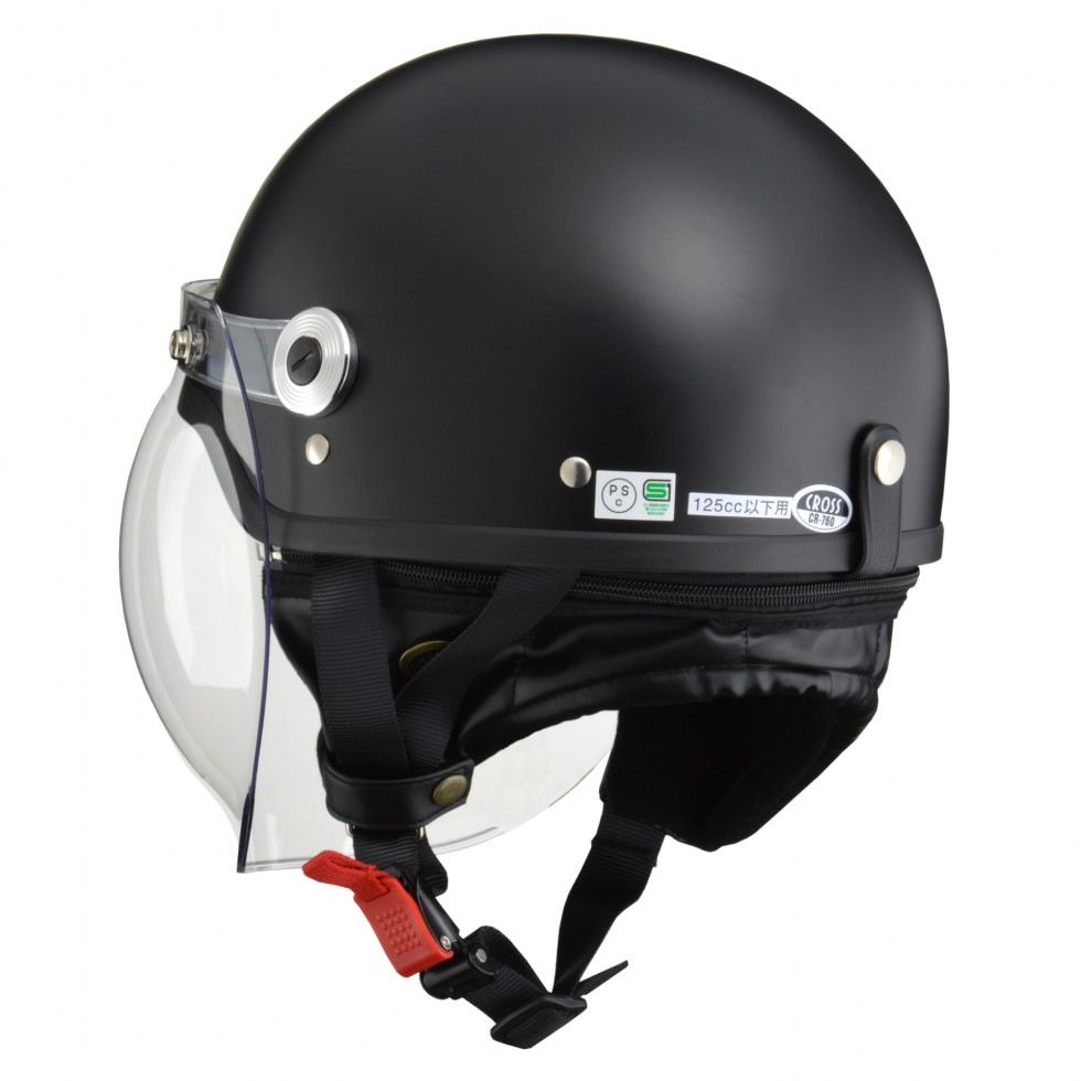 CROSS(クロス) CR-760 ハーフ ヘルメット ハーフマットブラック フリーサイズ(57～60cm未満)