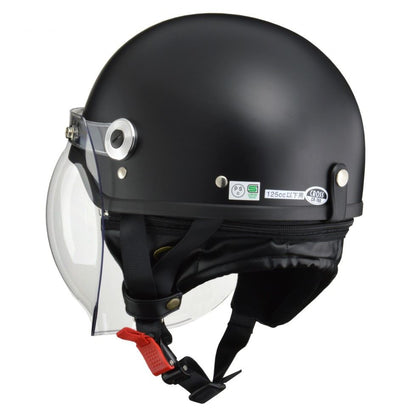 CROSS(クロス) CR-760 ハーフ ヘルメット ハーフマットブラック フリーサイズ(57～60cm未満)