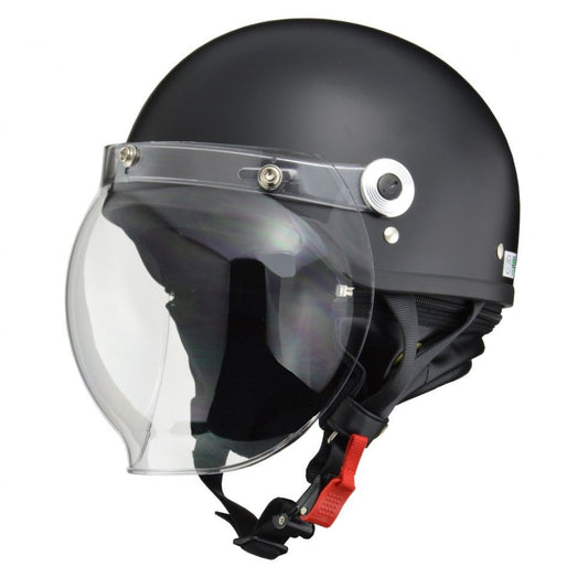 CROSS CR-760 Half Helmet Half Matte Black Free Size (less than 57-60cm)