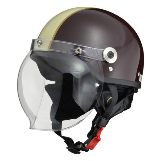 CROSS CR-760 Half Helmet Brown/Ivory Free Size (less than 57-60cm)
