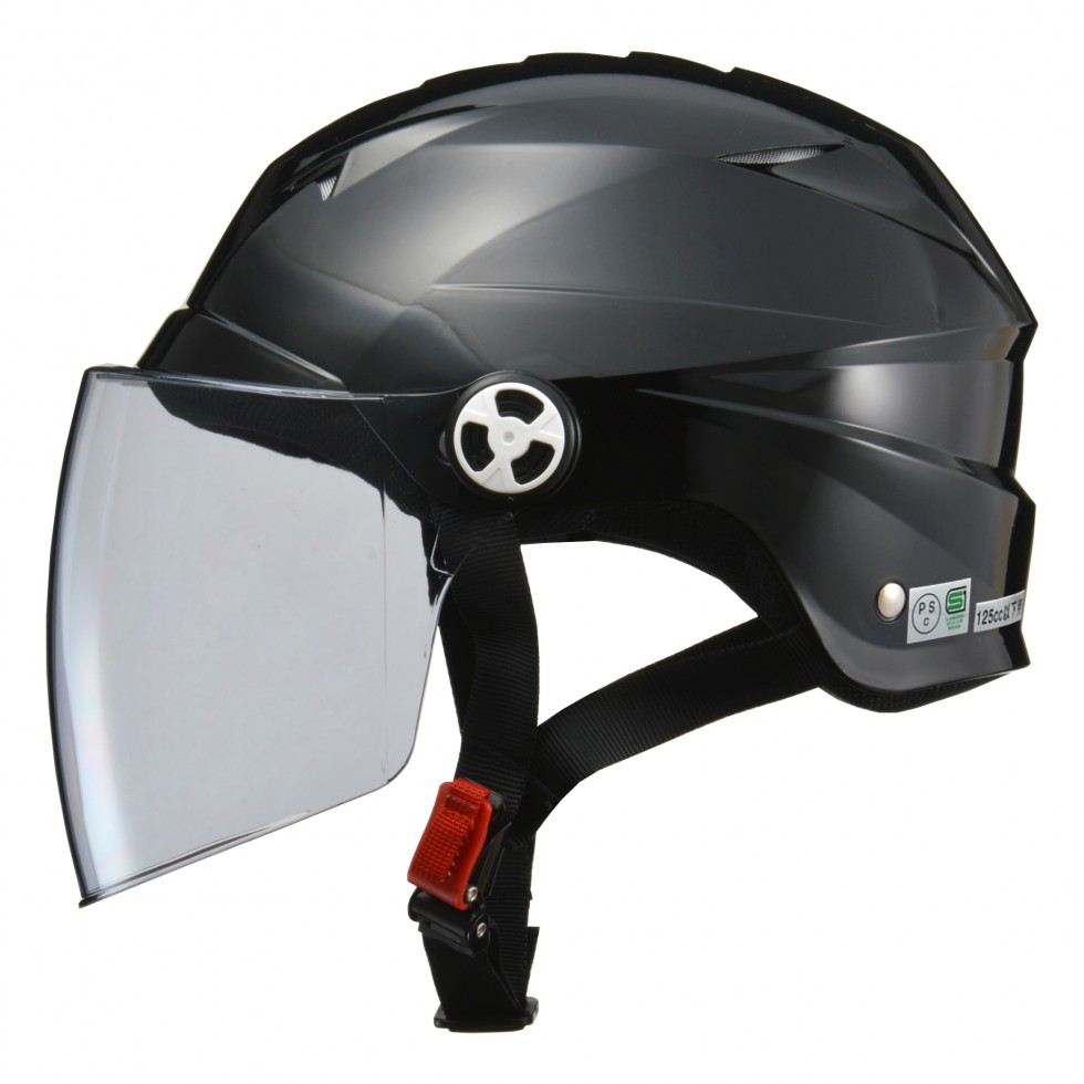 SERIO RE-40 Half Helmet Black Free Size (57-60cm)