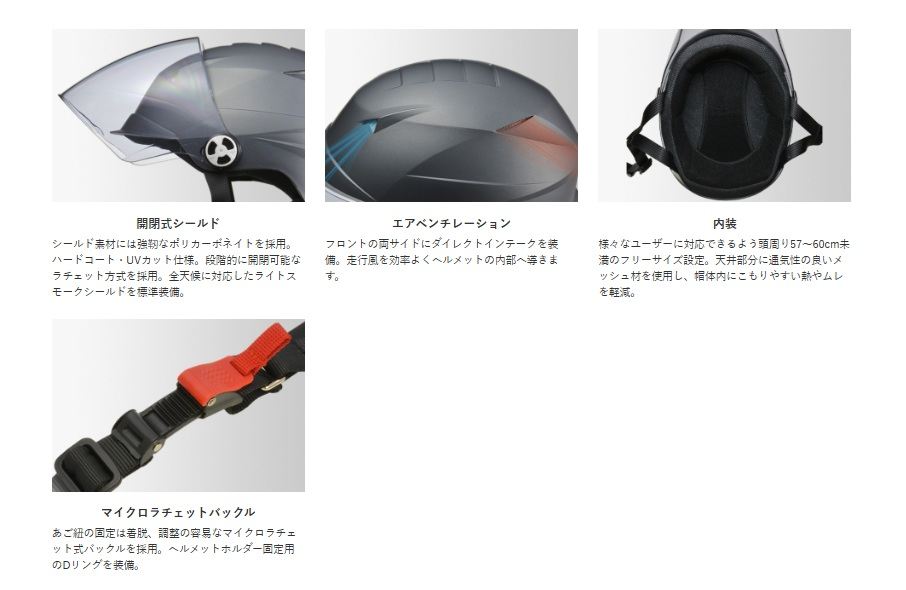 SERIO(セリオ) RE-40 ハーフ ヘルメット ホワイト フリーサイズ(57～60cm未満)