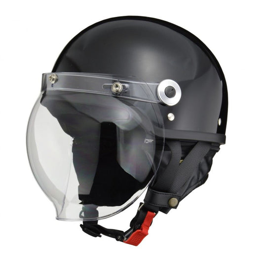 CROSS CR-760 Half Helmet Black Free Size (less than 57-60cm)