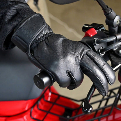 GL-704A Leather Gloves, Black, Free Size