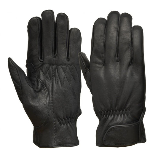 GL-704A Leather Gloves, Black, Free Size
