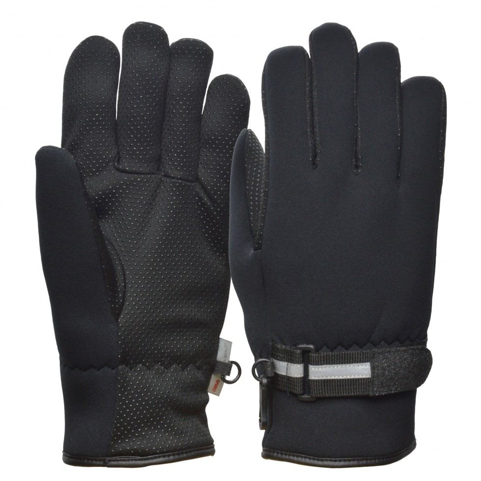 GW-319A Winter Gloves Neoprene Black Free Size