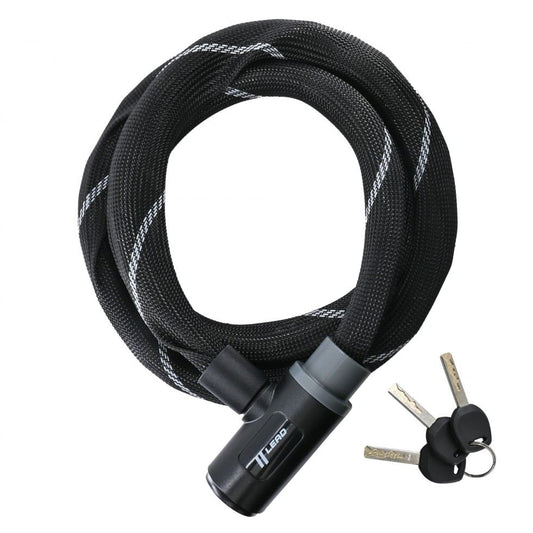 LW-020A Mesh Cover Link Lock, Black, 18mm/1800mm