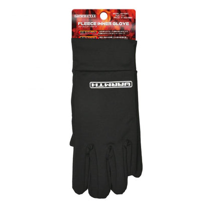 KH-006T Fleece Inner Gloves, Black, One Size