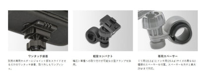 KS-21SC 冒険大陸 ステー 小型クランプ ブラック
