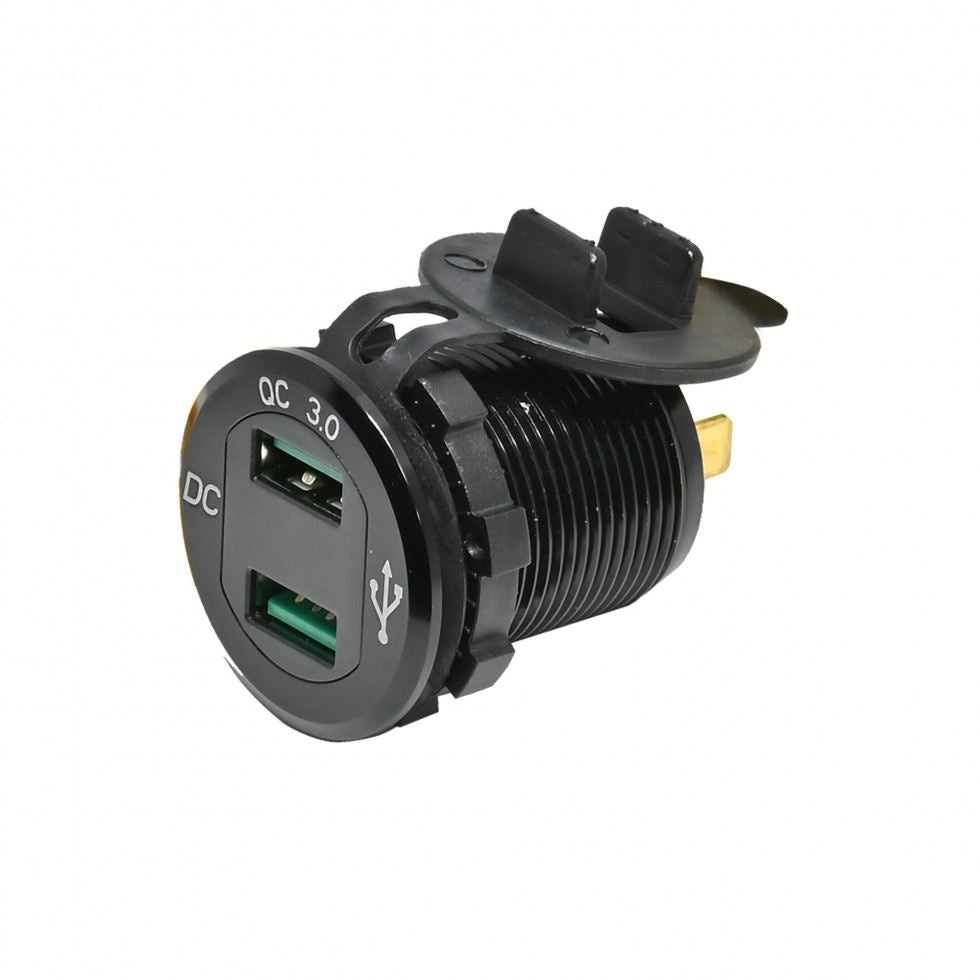 KS-259A iMMER アルミUSB充電ソケット ブラック