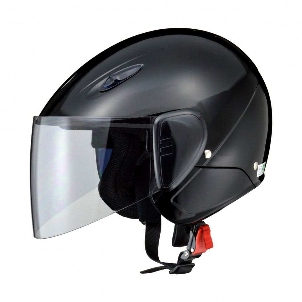 SERIO RE-35 Semi-Jet Helmet Black Free Size (less than 57-60cm)