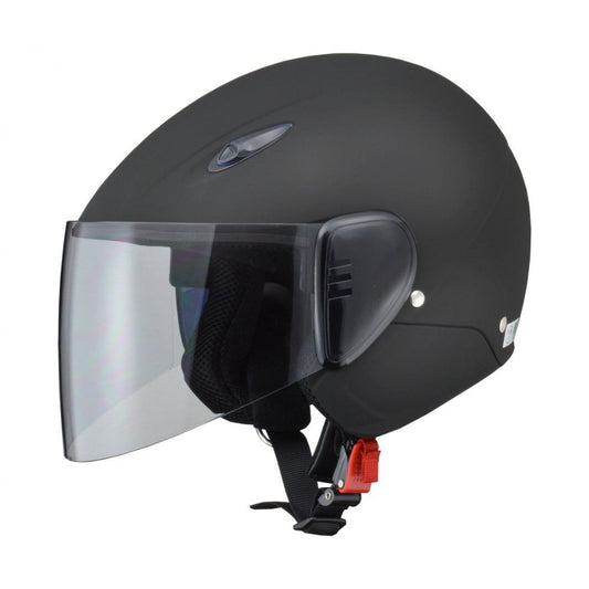 SERIO RE-35 Semi-Jet Helmet Half Matte Black Free Size (under 57-60cm)