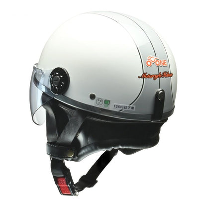 O-ONE Half Helmet White/Silver One Size (57-60cm)