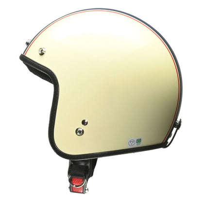 GRENVER Jet Helmet Ivory/Navy Free Size (under 57-60cm)