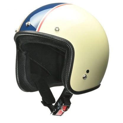 GRENVER Jet Helmet Ivory/Navy Free Size (under 57-60cm)