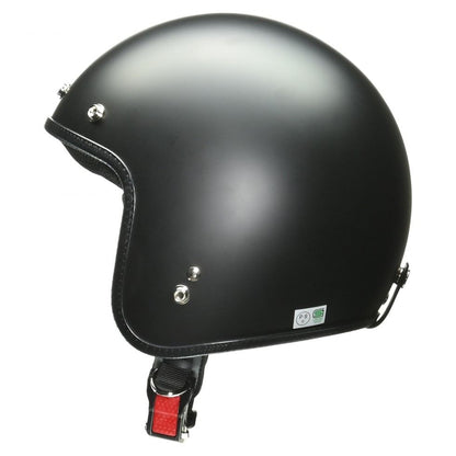 GRENVER Jet Helmet Half Matte Black Free Size (under 57-60cm)