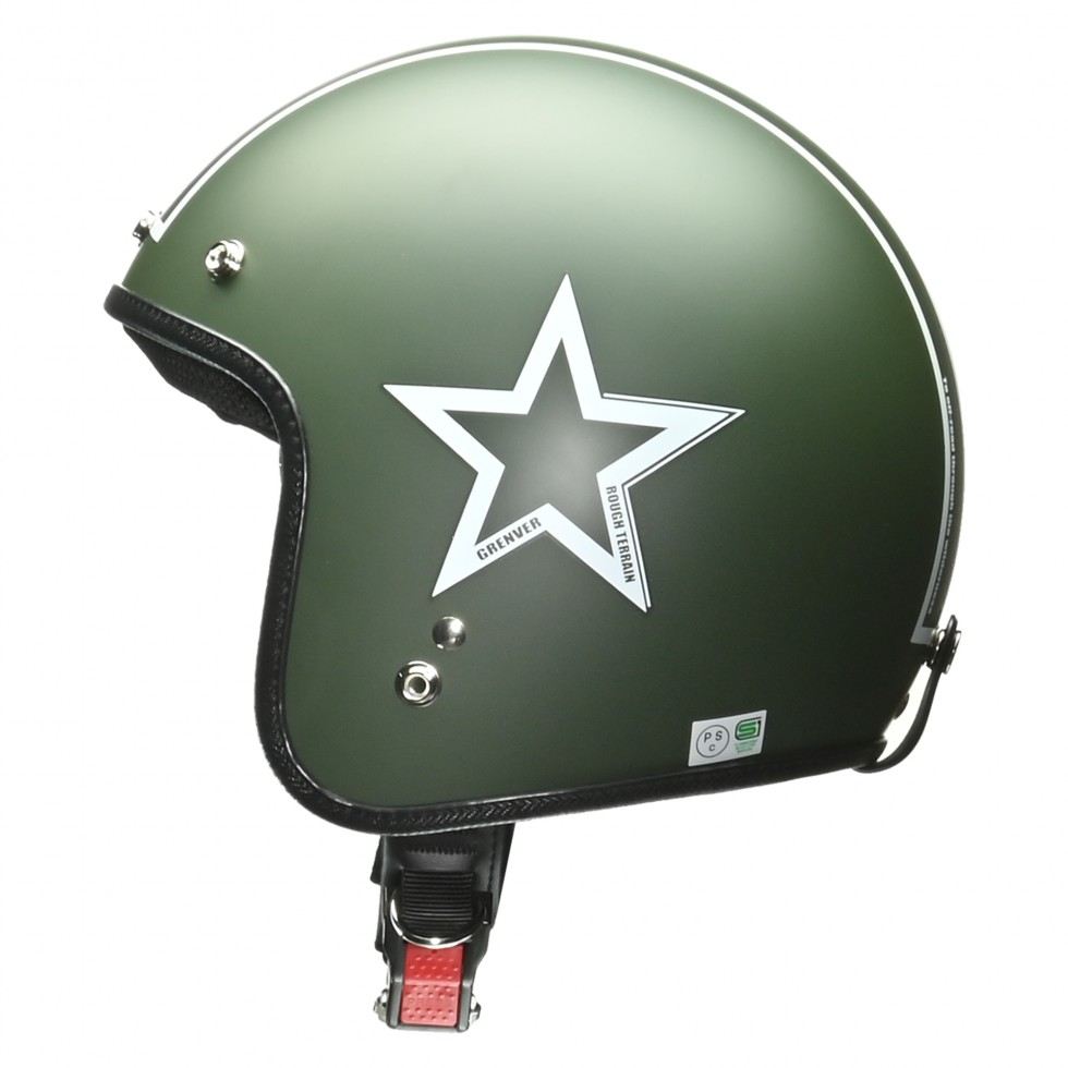 GRENVER Jet Helmet Matte Green Free Size (57-60cm)