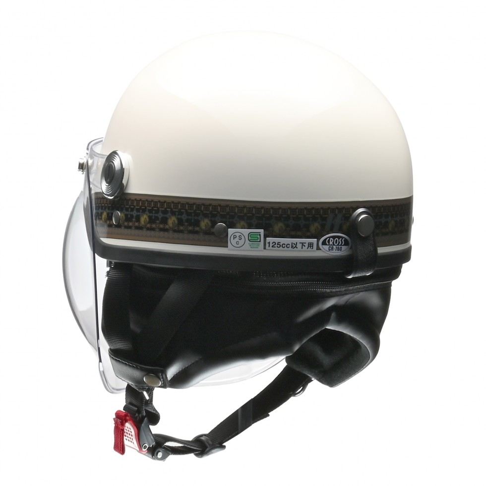 CROSS(クロス) CR-760 ハーフ ヘルメット エスニックアイボリー フリーサイズ(57～60cm未満)