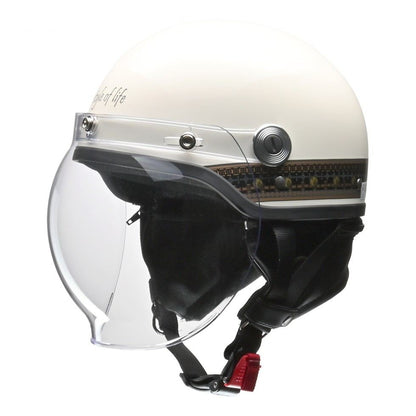 CROSS(クロス) CR-760 ハーフ ヘルメット エスニックアイボリー フリーサイズ(57～60cm未満)