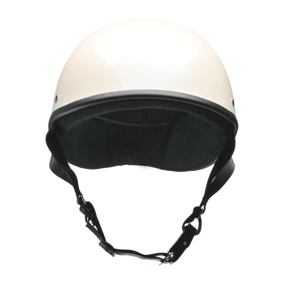 ELZO Half Helmet Pearl White Free Size (under 57-60cm)