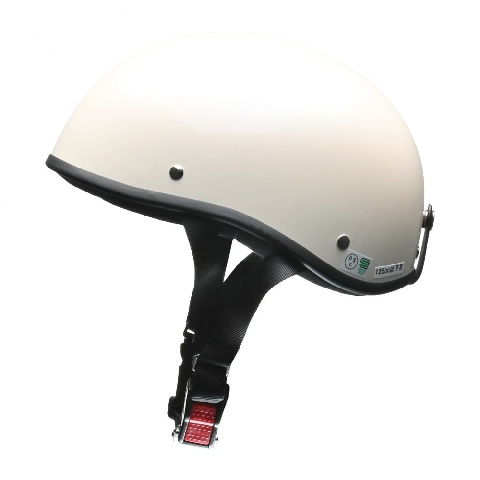 ELZO Half Helmet Pearl White Free Size (under 57-60cm)