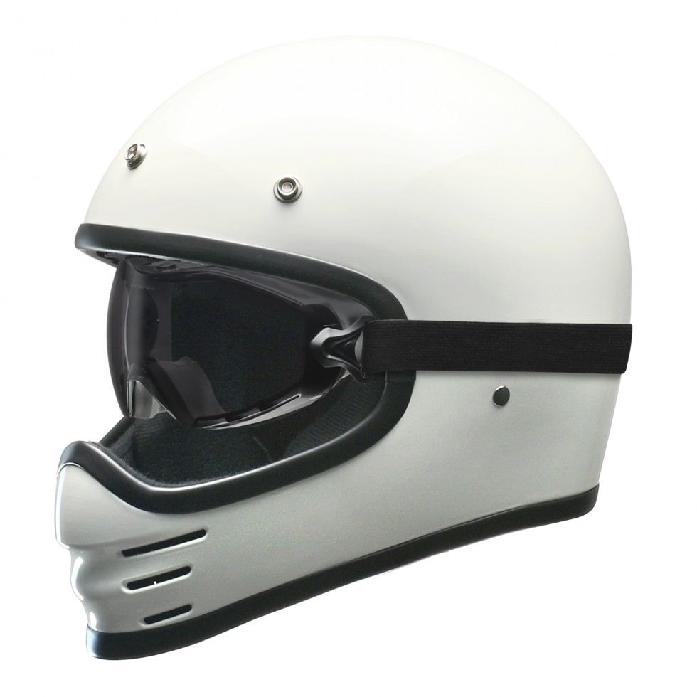 RUDE Full-Face Helmet White Free Size (less than 57-60cm)