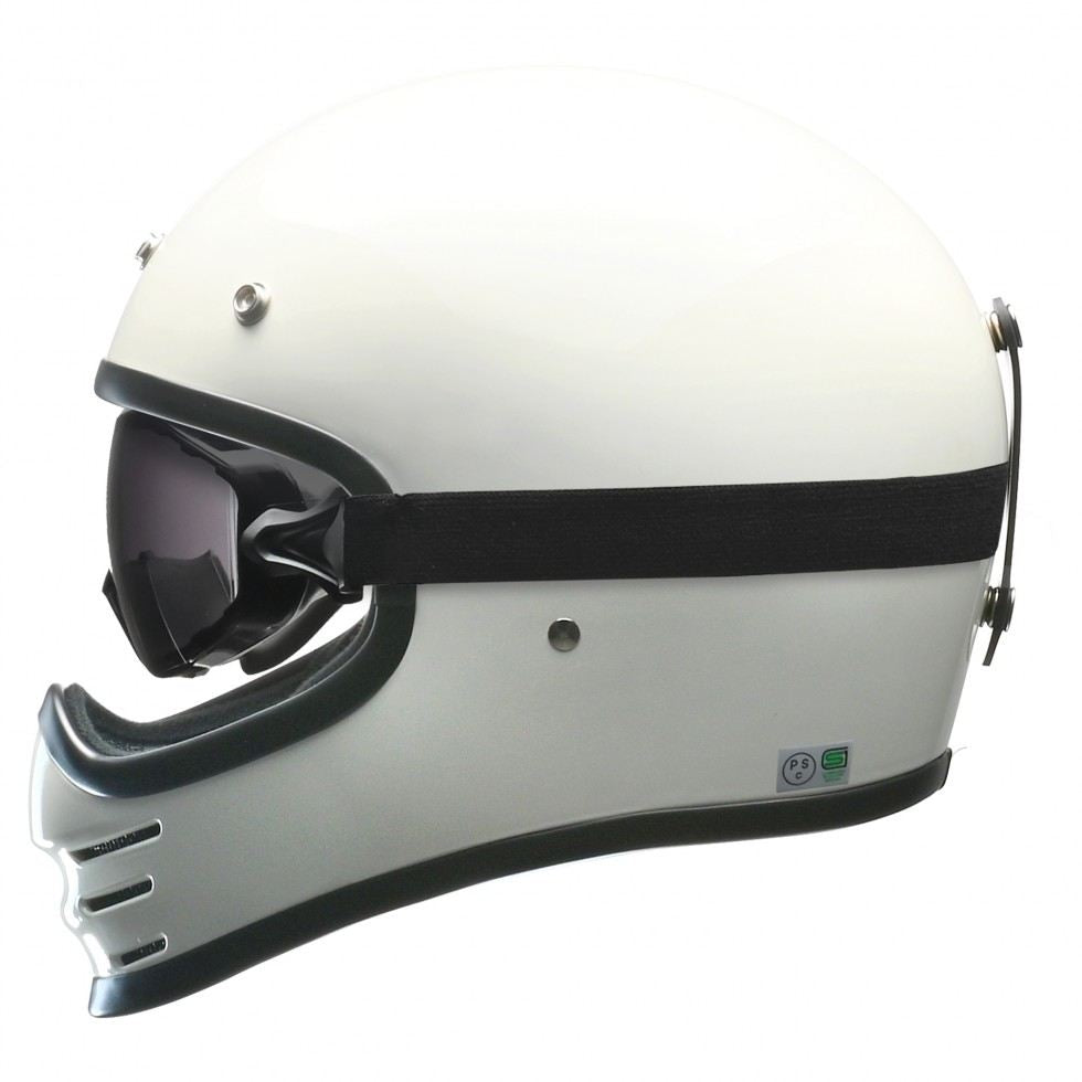 RUDE Full-Face Helmet White Free Size (less than 57-60cm)