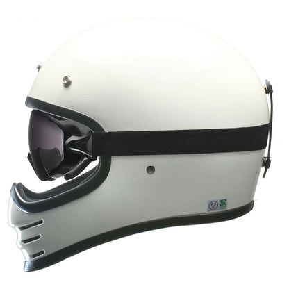 RUDE Full-Face Helmet White Free Size (less than 57-60cm)