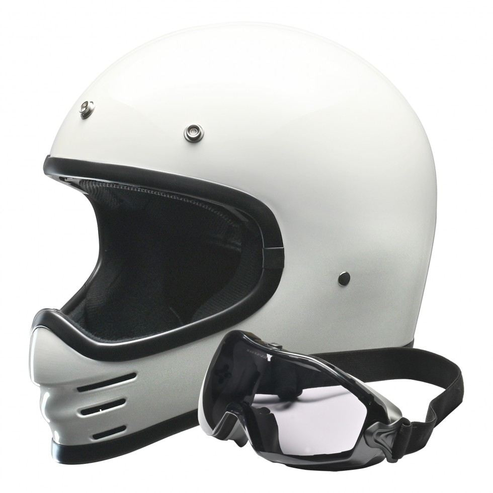 RUDE Full-Face Helmet White Free Size (less than 57-60cm)