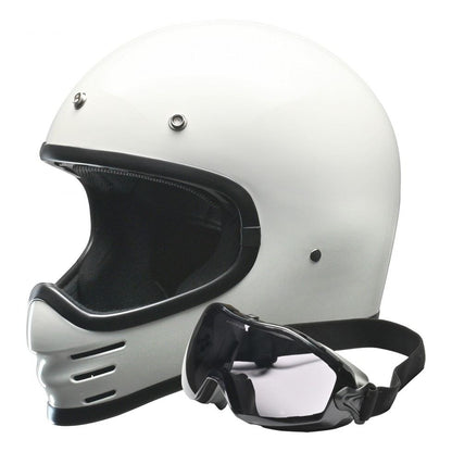 RUDE Full-Face Helmet White Free Size (less than 57-60cm)