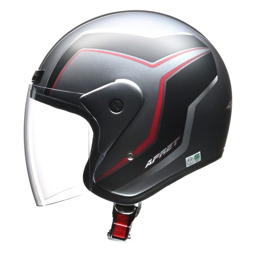 APRET(アペレート) ジェット ヘルメット マットガンメタリック フリーサイズ(57～60cm未満)