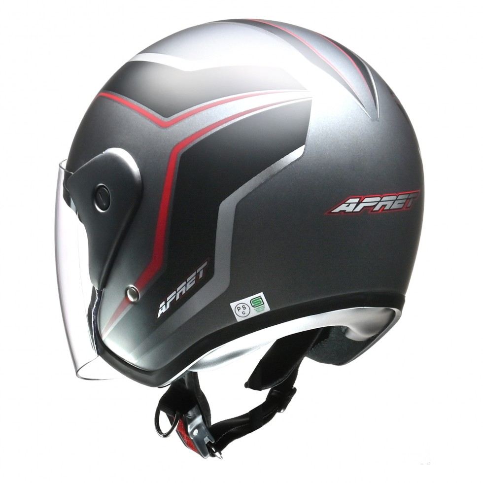 APRET(アペレート) ジェット ヘルメット マットガンメタリック フリーサイズ(57～60cm未満)