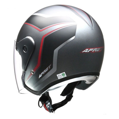 APRET(アペレート) ジェット ヘルメット マットガンメタリック フリーサイズ(57～60cm未満)