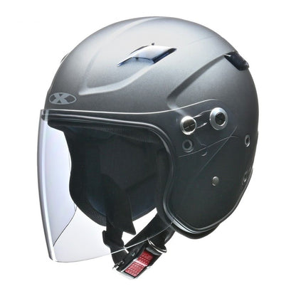RAZZO STRADA X-AIR Semi-Jet Helmet Matte Gunmetal