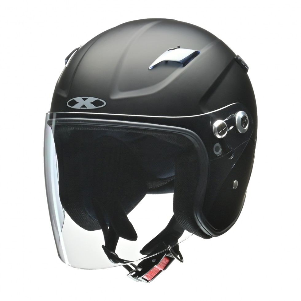 RAZZO STRADA X-AIR セミジェット ヘルメット マットブラック
