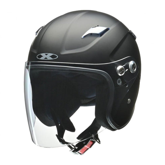 RAZZO STRADA X-AIR Semi-Jet Helmet Matte Black