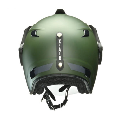 X-AIR RAZZO-V ジェット ヘルメット マットグリーン