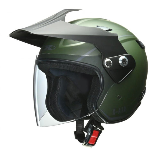 X-AIR RAZZO-V Jet Helmet Matte Green