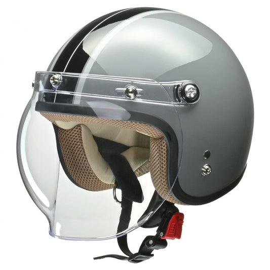 NOVIA Jet Helmet Grey/Black Women's Free Size (under 55-57cm)