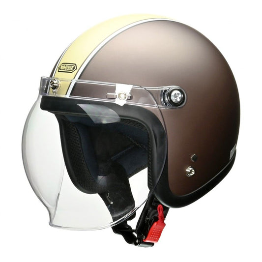 MOUSSE Jet Helmet Matte Brown/Ivory Free Size (less than 57-60cm)