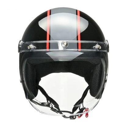 BARTON(バートン) BC-10 ジェット ヘルメット ブラック/グレー フリーサイズ(57～60cm未満)