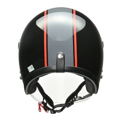 BARTON(バートン) BC-10 ジェット ヘルメット ブラック/グレー フリーサイズ(57～60cm未満)